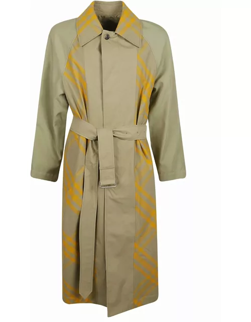 Burberry Printed Long Belted Coat