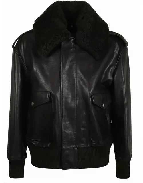 Burberry Concealed Leather Jacket