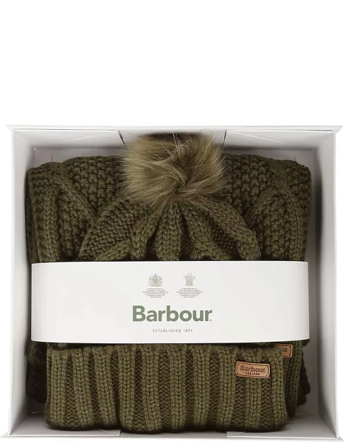 Barbour Ridley Cap And Scarf Set