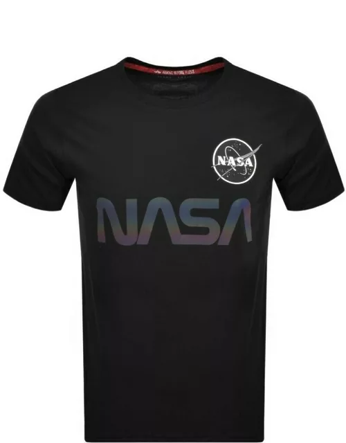 Alpha Industries Nasa Reflective T Shirt Black
