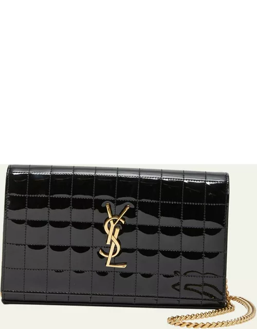 Cassandre YSL Wallet on Chain in Quilted Patent Leather