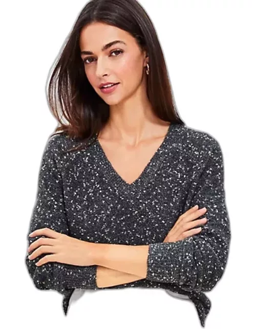 Loft Shimmer V-Neck Sweater