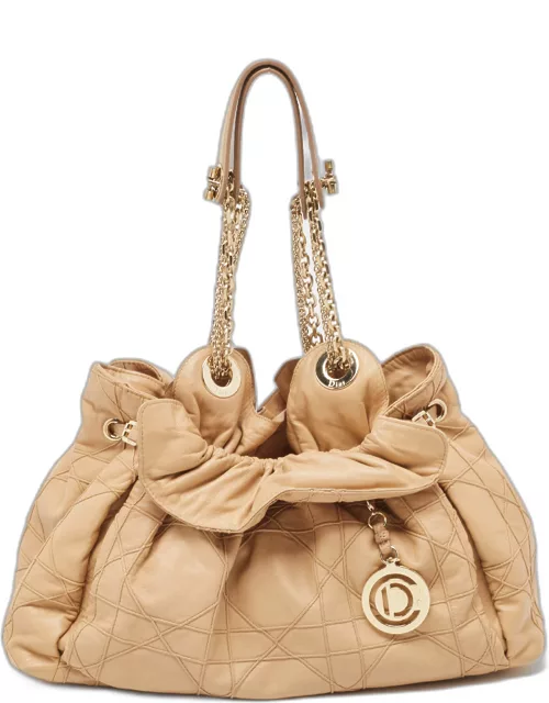 Dior Beige Cannage Leather Le Trente Shoulder Bag