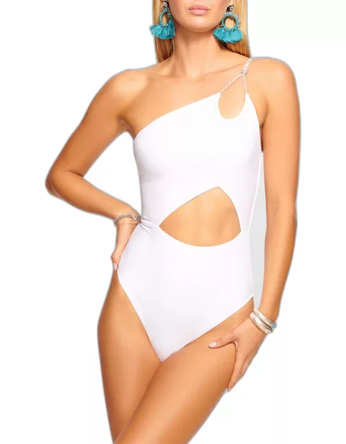 India Embellished Asymmetric One-Piece Swimsuit