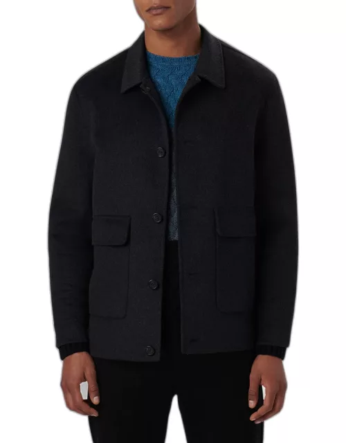 Men's Full-Button Wool Jacket