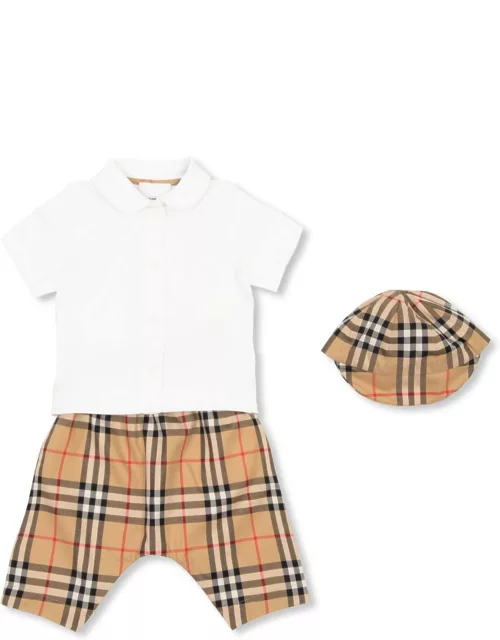 Burberry Shirt, Trousers & Baseball Cap Set