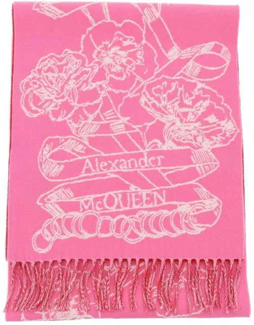 ALEXANDER MCQUEEN wool reversibile scarf