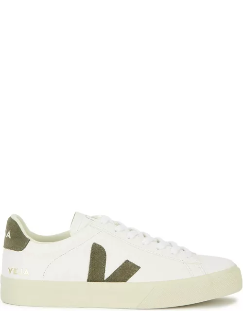 Veja Campo White Leather Sneakers, Sneakers, White, Grained Leather - White And Grey
