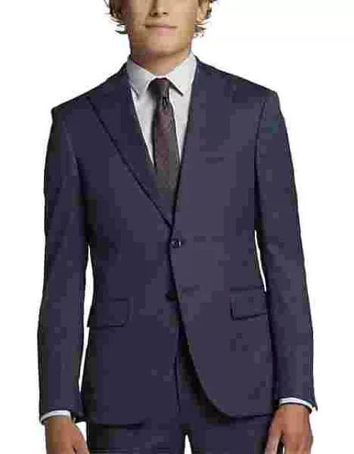 JOE Joseph Abboud Slim Fit Peak Lapel Men's Suit Separates Jacket Blue Tic