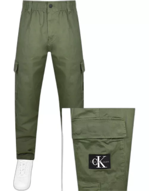 Calvin Klein Jeans Regular Cargo Trousers Green