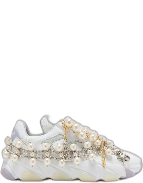 x Ash Pearl Chain Leather Runner Sneaker