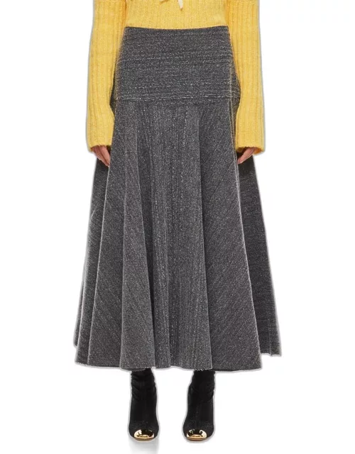 Vitelli Ankle-length Flared Skirt Grey