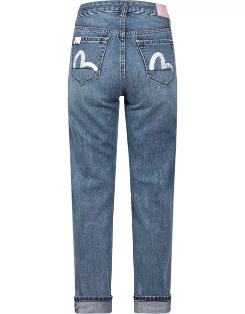 Seagull Embroidery Straight Fit Jean