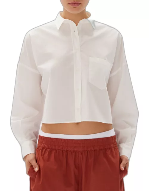 Chiara Cropped Button-Front Shirt