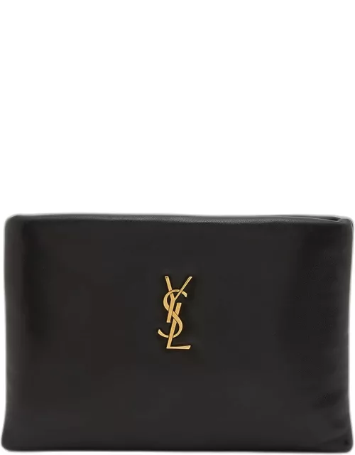 Calypso Small YSL Clutch Bag in Smooth Padded Leather
