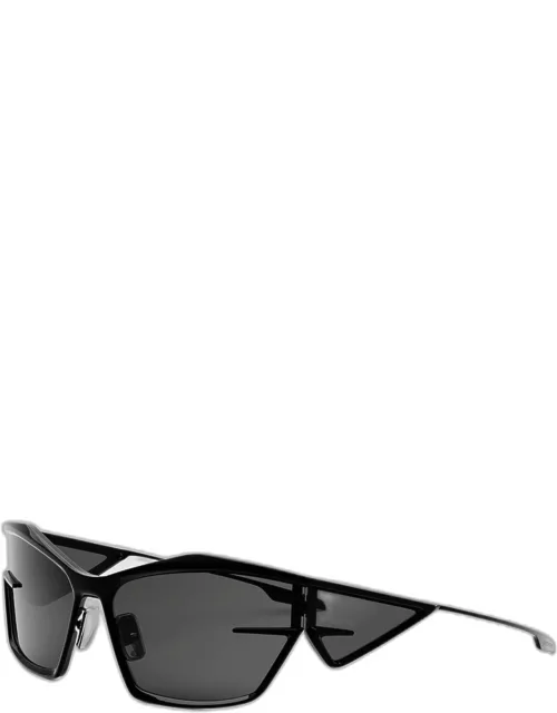 GivCut Mixed-Media Shield Sunglasse