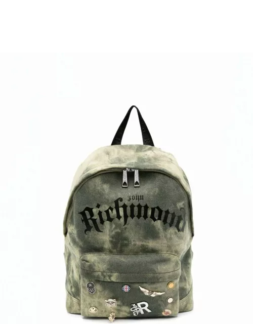John Richmond Backpack With Print And Logo