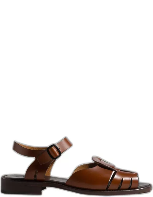 Ancora Ankle-Strap Leather Sandal