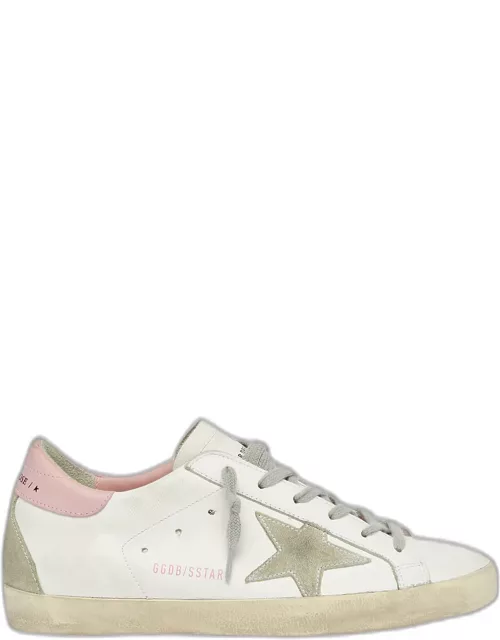 Superstar Leather Upper And Heel Suede Star And Spur Cream Sole Sneaker