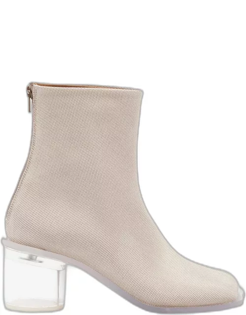 Anatomic Leather Clear-Heel Ankle Boot