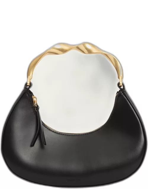 Nixi Twist Leather Top-Handle Bag