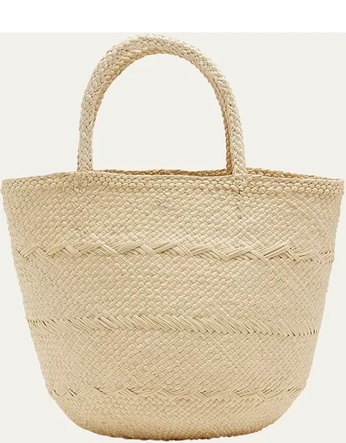 Marta Small Basket Leather Tote Bag