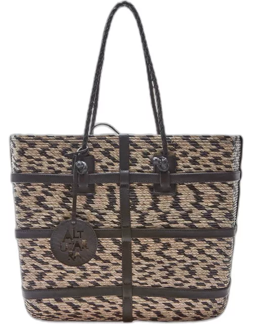 Watermill Caged Straw Tote Bag