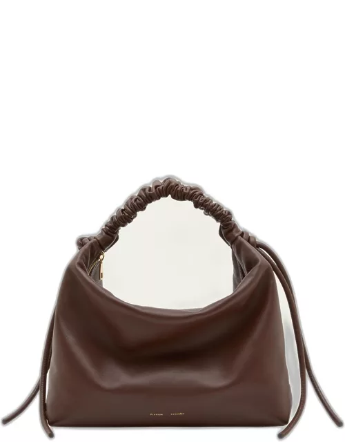 Medium Ruched Zip Shoulder Bag