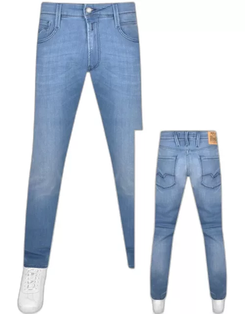 Replay Anbass Slim Fit Mid Wash Jeans Blue