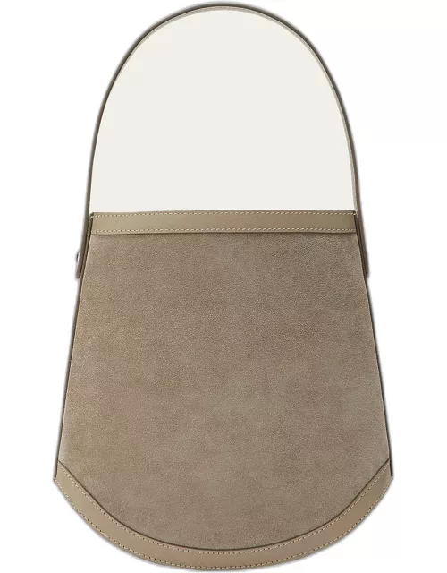 Suede & Leather Bucket Bag