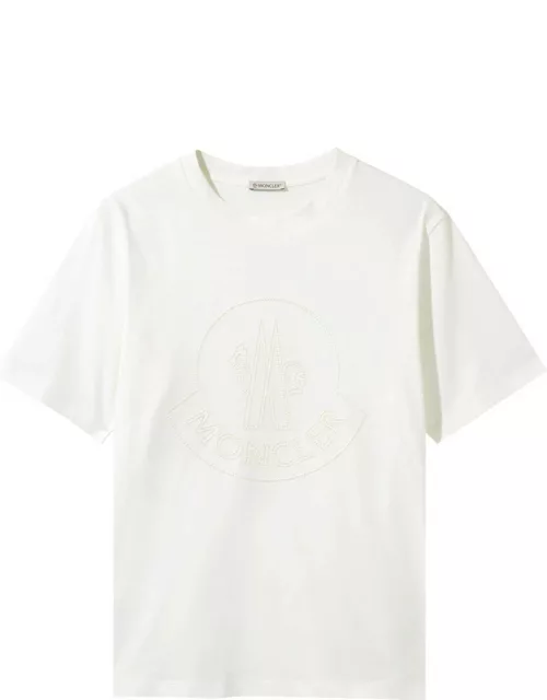 Moncler Logo-embroidered Cotton T-shirt - White