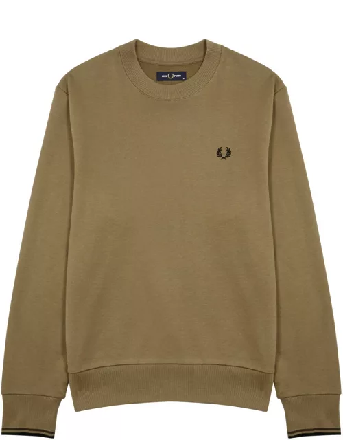Fred Perry Logo-embroidered Cotton Sweatshirt - Brown