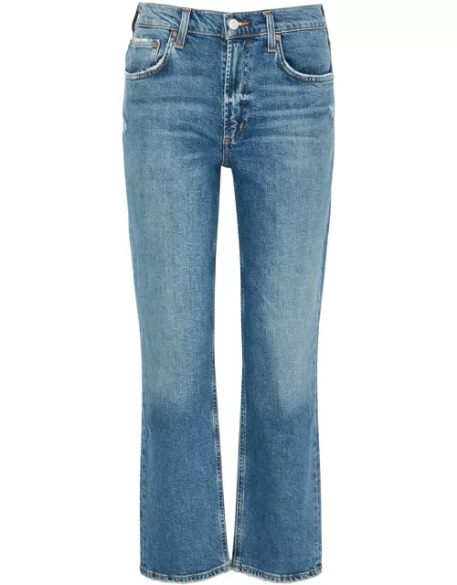 Agolde Kye Distressed Straight-leg Jeans - Indigo - 24 (W24 / UK 4 / Xxs)