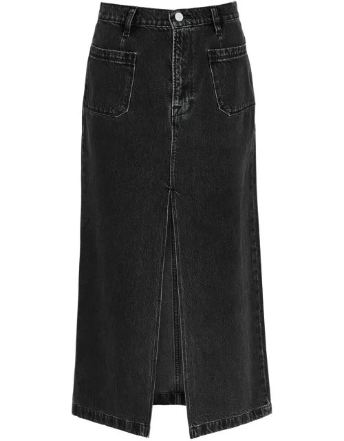 Frame Le Bardot Denim Midi Skirt - Black - 24 (W24 / UK 4 / Xxs)