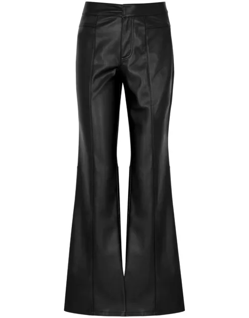 Free People Uptown Flared Faux-leather Trousers - Black - 6 (UK10 / S)