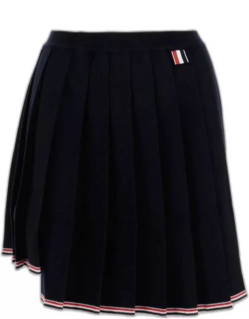 Thom Browne Wool Blend Pleated Skirt