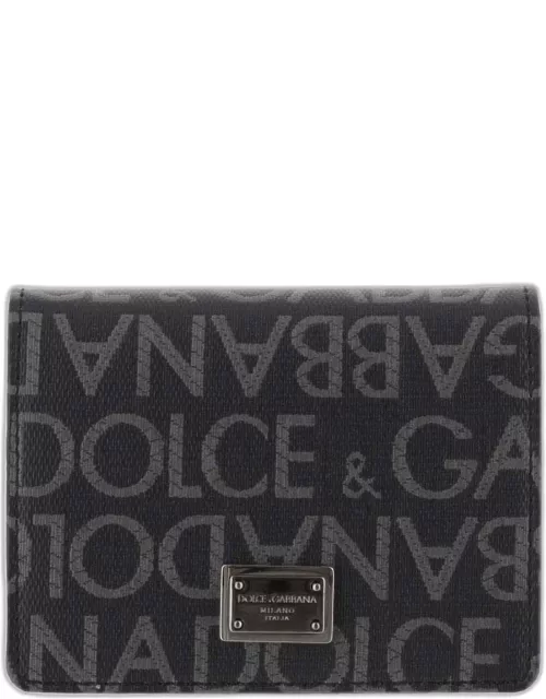 Dolce & Gabbana Bi-fold Wallet With All-over Monogra