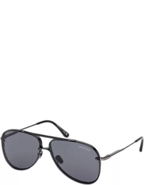 Men's Leon Metal Aviator Sunglasse