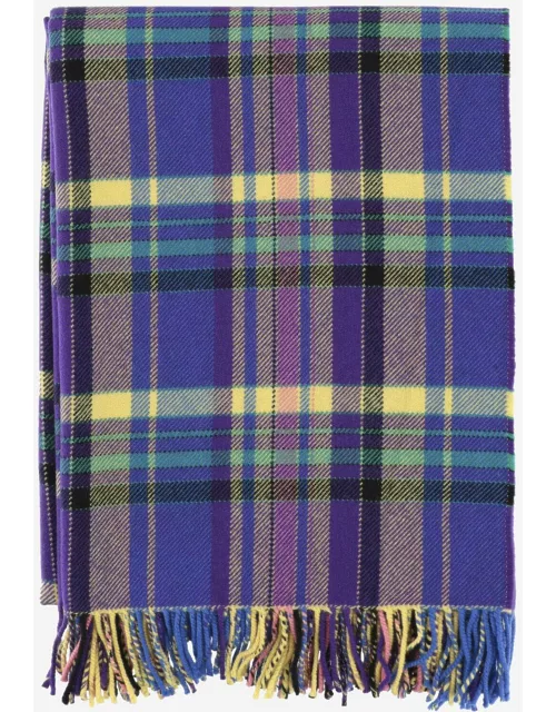 Etro Wool Scarf With Check Pattern