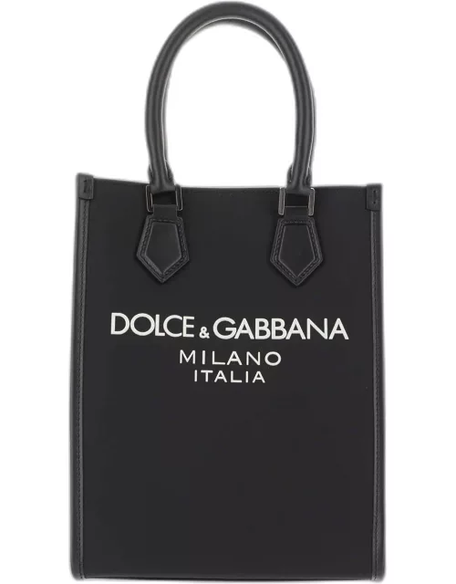 Dolce & Gabbana Small Nylon Bag With Rubberized Logo