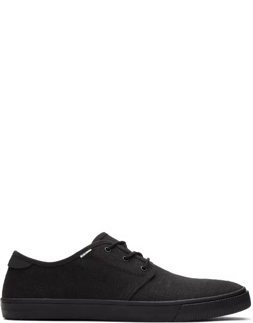 TOMS Men's Black On Black Heritage Canvas Carlo Sneakers Topanga Collection Shoe