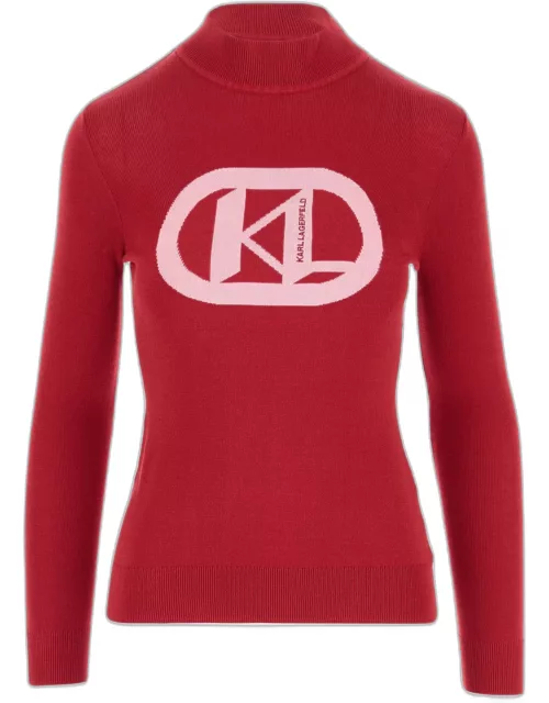 Karl Lagerfeld Viscose Blend Pullover With Logo