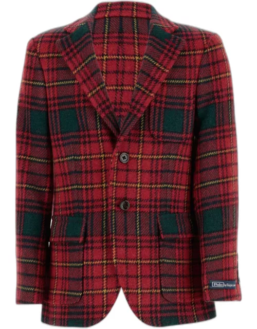 Polo Ralph Lauren Wool Jacket With Plaid Pattern
