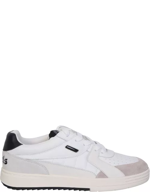 Palm Angels White And Black University Low Sneaker