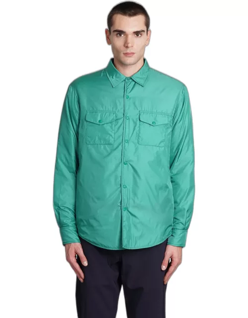 Aspesi Camicia 13 Piu Casual Jacket In Green Polyamide