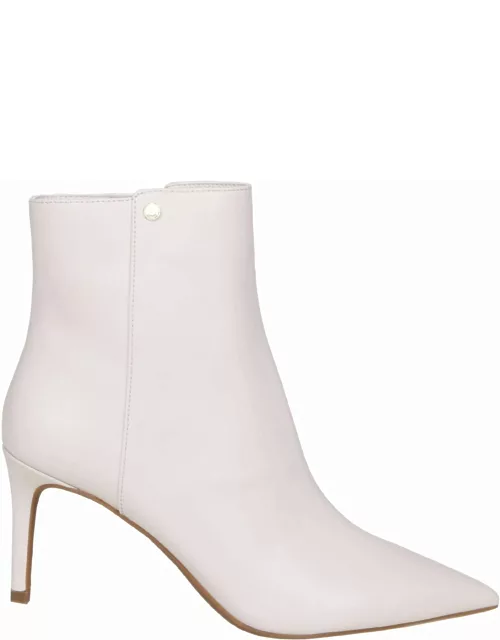 Boots In White Leather Michael Kor
