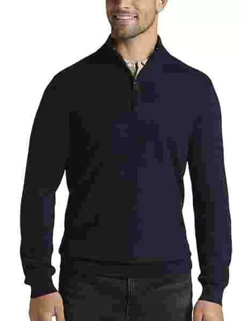 Joseph Abboud Men's Modern Fit 1/4-Zip Pima Sweater Navy