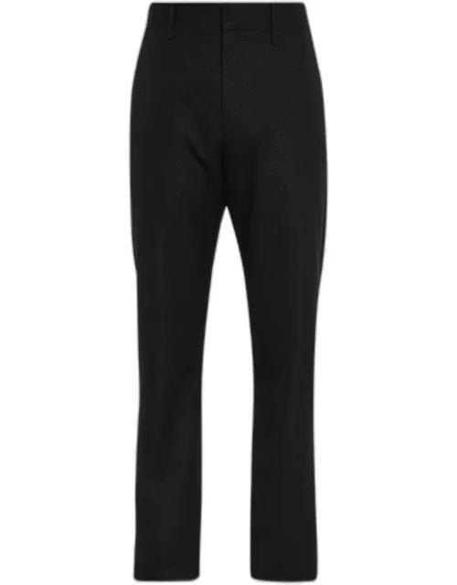 Men's Wool Trousers with Side Crystal Embellishment