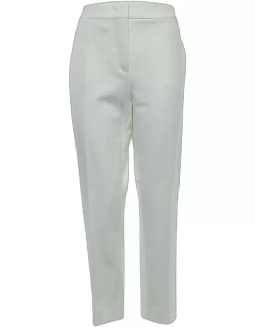 Max Mara White Jersey Knit Tapered Trousers