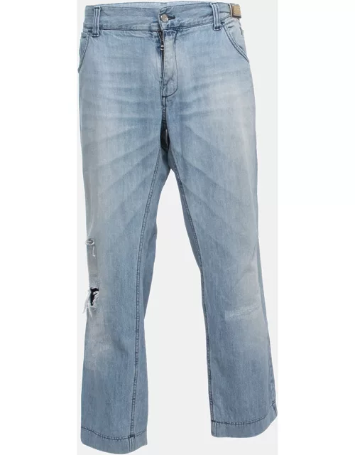 Dolce & Gabbana Blue Ripped Denim 14 Comfort Fit Jeans 4XL Waist 42"